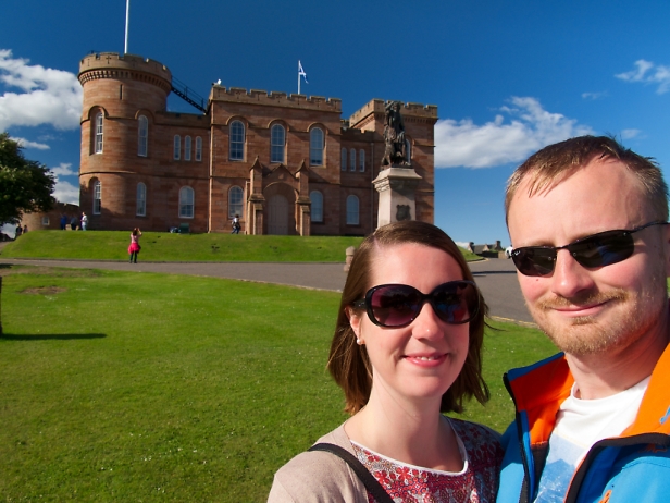 Das Inverness Castle haben wir uns bei dem Wetter nur von außen angeschaut.